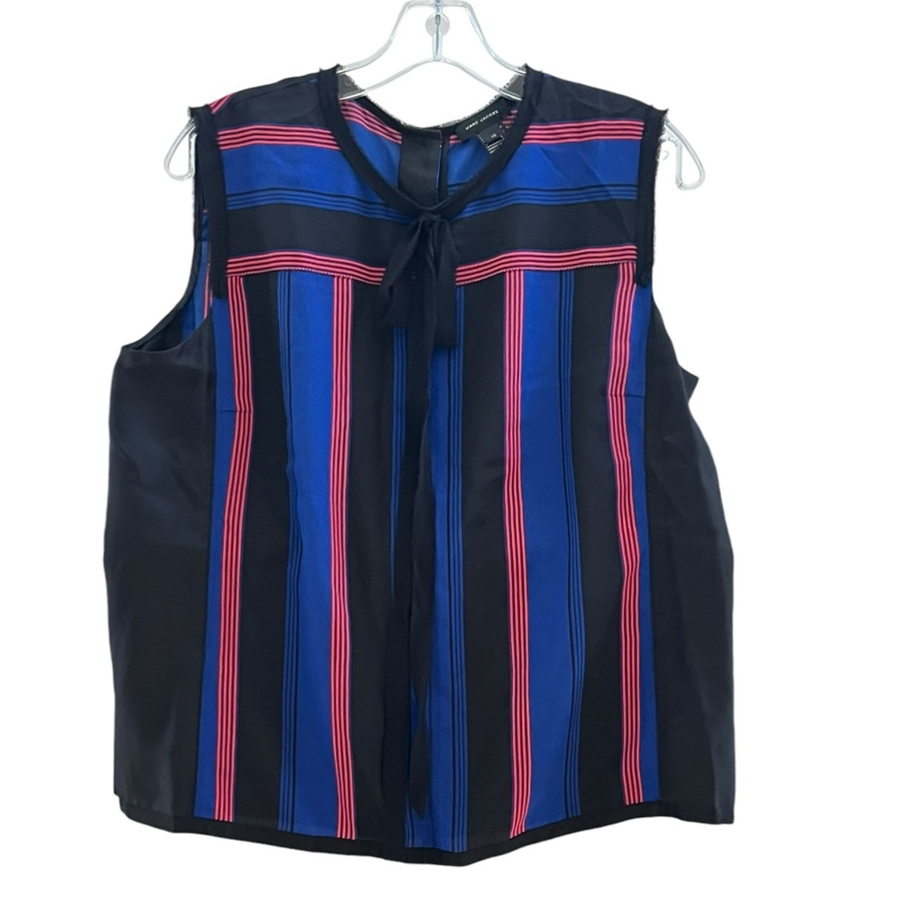 Marc Jacobs Blue and Red Striped Sleeveless Top BOX27